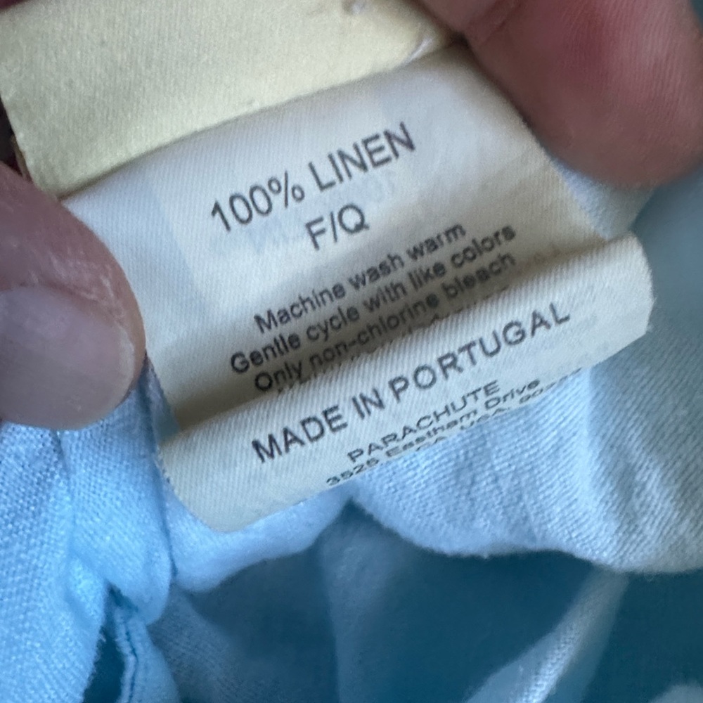 Parachute Linen Duvet Cover in Geneva Blue - Picture 3 of 7